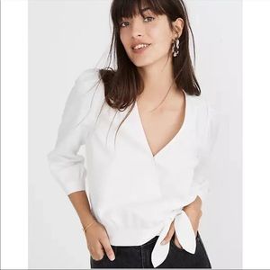 Madewell I Wrap Top (👨‍✈️missing hidden button)